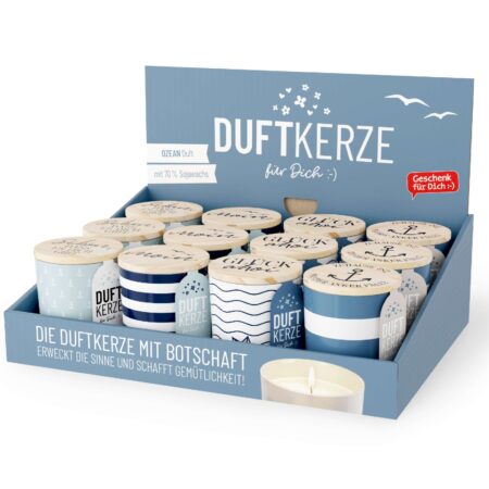Duftkerze Maritim (Ocean) im Display MIX