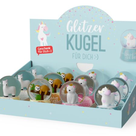 Glitzerkugel Zoofreunde im Display MIX