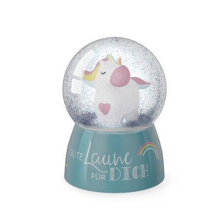 Glitzerkugel Zoofreunde "Gute Laune" (Einhorn)