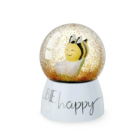 Glitzerkugel Zoofreunde "Be happy" (Biene)