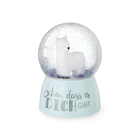 Glitzerkugel Zoofreunde "Schön, dass es dich gibt" (Lama)