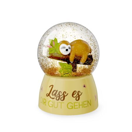 Glitzerkugel Zoofreunde "Lass es dir gut gehen" (Faultier)