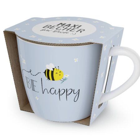 Maxibecher 400ml Zoofreunde "Be happy" (Biene)
