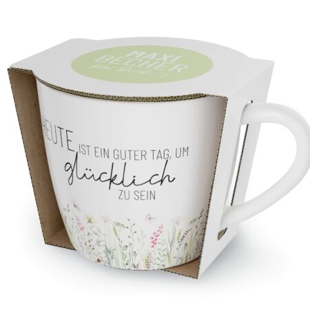 Maxibecher 400ml Lovely Greetings "Heute ist ein guter Tag, um glücklich zu sein"