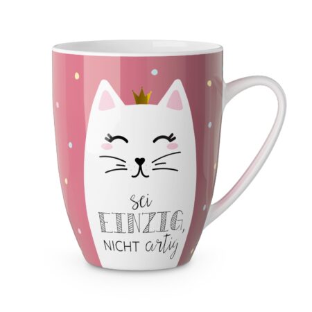 Becher 250ml Zoofreunde "Sei einzig, nicht artig" (Katze)