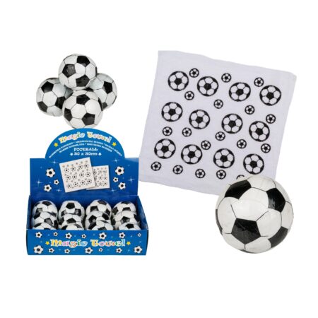 Magisches Baumwoll-Handtuch Fussball, ca. 30 x 30 cm
