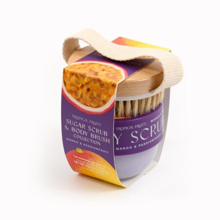 Zucker-Peeling 150g mit Bürste Mango & Passionfruit