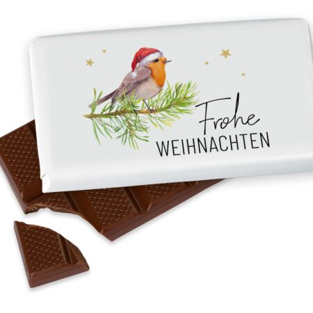 Schokolade 40g Weihnachten "Frohe Weihnachten" (Vogel)