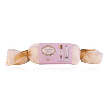 Badeset ROMANTIC DREAMS in Gästehandtuch verpackt