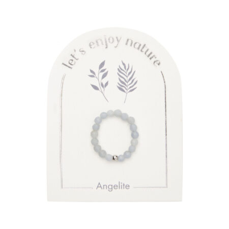 Ring - "let's enjoy nature" - Angelit - Edelstahl
