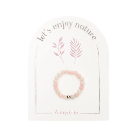Ring - "let's enjoy nature" - Anhydrit gefärbt - Edelstahl