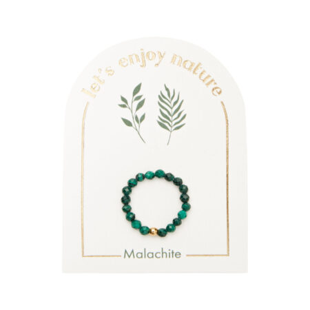 Ring - "let's enjoy nature" - Malachit - vergoldet