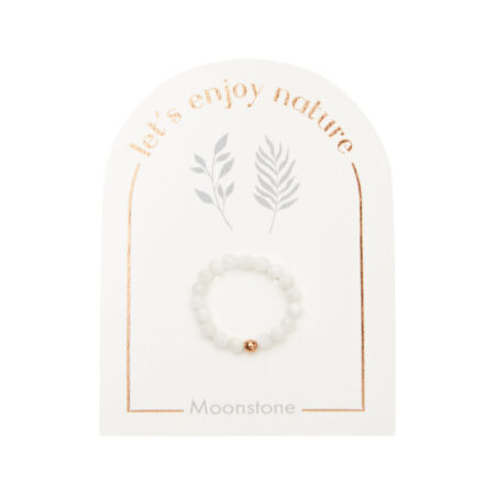 Ring - "let's enjoy nature" - Mondstein - rosévergoldet