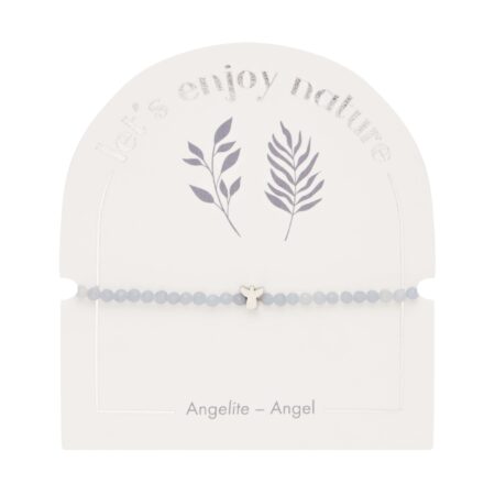 Armband - "let's enjoy nature" - Angelit - Edelstahl - Engel