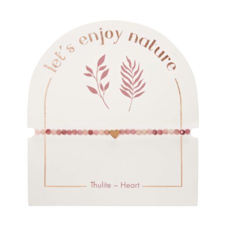 Armband - "let's enjoy nature" - Thulit - rosévergoldet - Herz