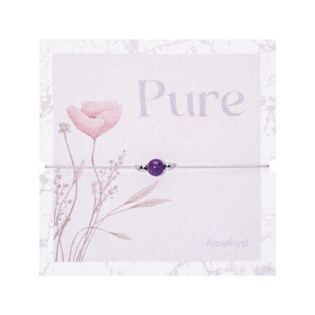 Armband - "Pure" - Amethyst - Edelstahl