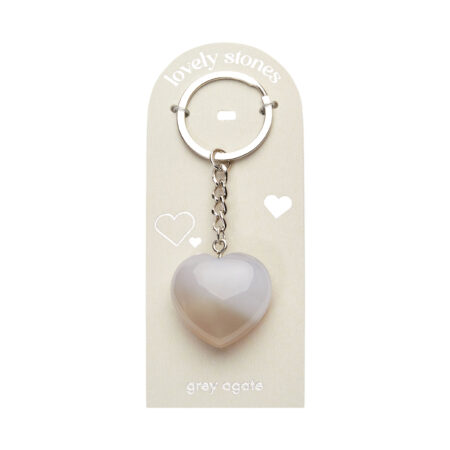 Schlüsselanhänger - "lovely stones" - grauer Achat