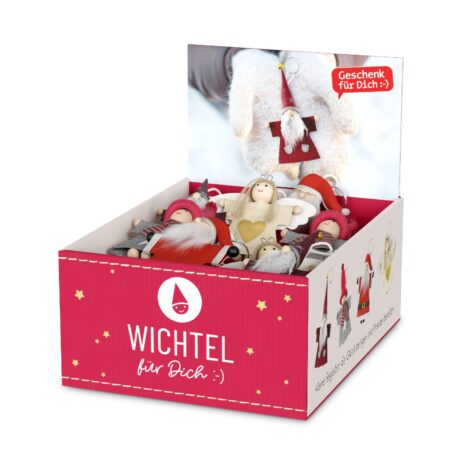 Wichtel H10cm im Display Weihnachten