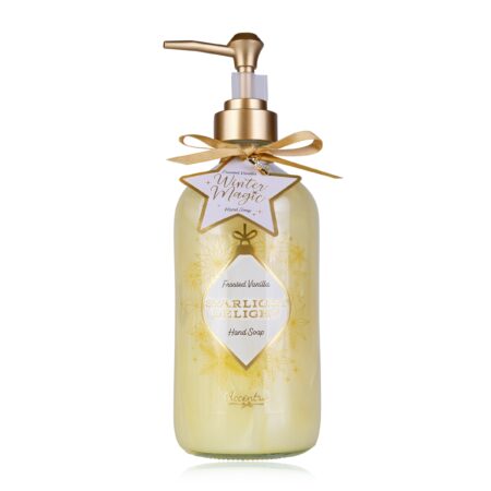Handseife WINTER MAGIC in Pumpspender aus Glas, 500ml