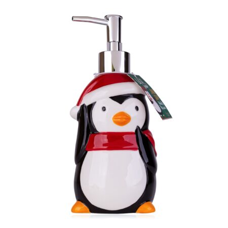 Handseife PENGUIN in Pumpspender aus Keramik, 350ml