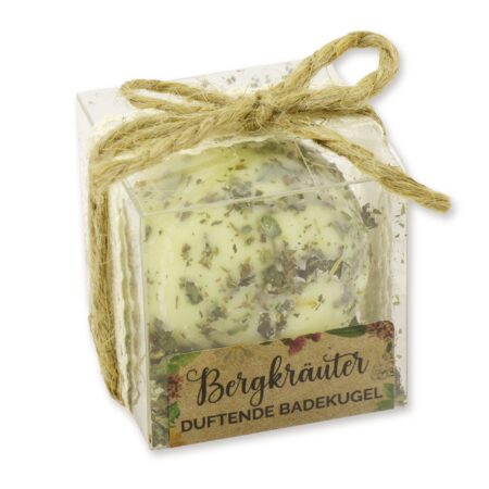 Badebutter-Kugel mit Schafmilch 50g Bergkräuter "Wohlfühlzeit"