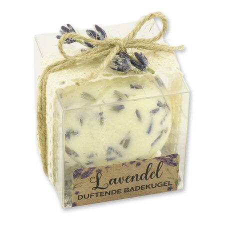 Badebutter-Kugel mit Schafmilch 50g Lavendel "Wohlfühlzeit"
