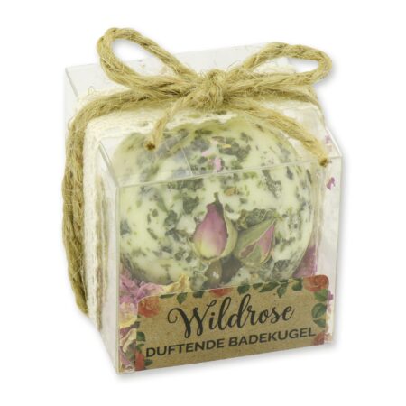 Badebutter-Kugel mit Schafmilch 50g Wildrose "Wohlfühlzeit"