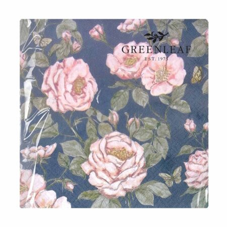 Serviette 33x33cm Roses