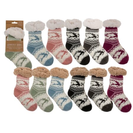 Kinder-Hüttensocken Rentier, Grösse 22-34