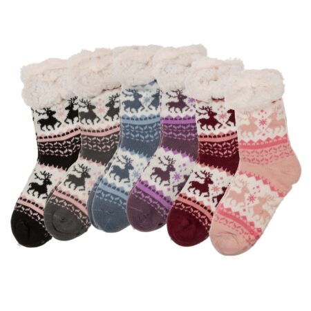 Damen-Hüttensocken Kissing Reindeer, Einheitsgrösse