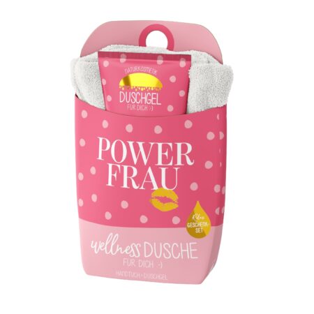 Geschenkset Wellnessdusche Auf uns Mädels "Powerfrau"