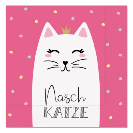 Serviette Zoofreunde "Naschkatze"