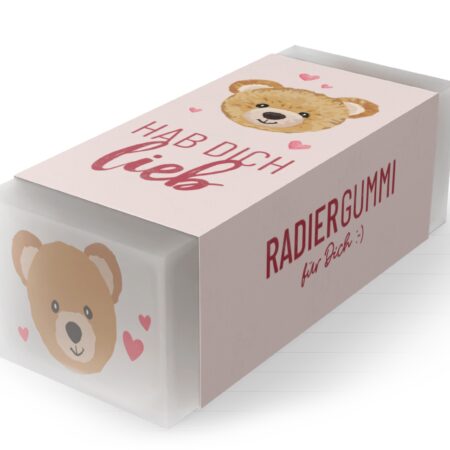 Radiergummi Liebe Wünsche "Hab Dich lieb" (Teddybär)