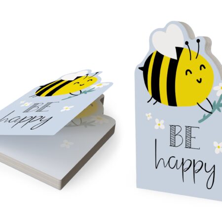 Notizblock Zoofreunde "Be Happy" (Biene)