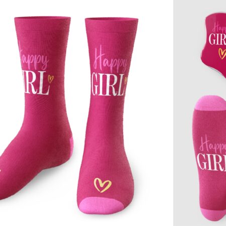 Zaubersocken Auf uns Mädels "Happy Girl" (Herz) Gr.36-40