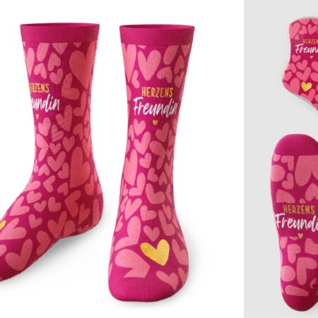 Zaubersocken Auf uns Mädels "Herzensfreundin" Gr.36-40