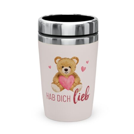 Thermobecher to go 240ml Liebe Wünsche "Hab Dich lieb" (Teddybär)