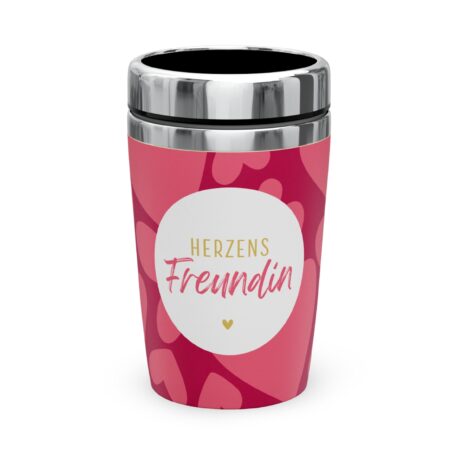 Thermobecher to go 240ml Auf uns Mädels "Herzensfreundin"