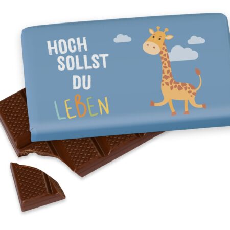 Schokolade 40g Kleine Lieblinge "Hoch sollst du Leben" (Giraffe)