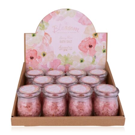 Badesalz mit Rosenblüten BLOSSOM in Glas, 90g