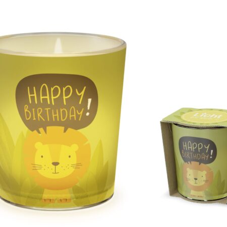 Licht mit Teelicht Kleine Lieblinge "Happy Birthday" (Löwe)