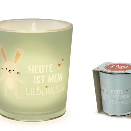 Licht mit Teelicht Kleine Lieblinge "Heute ist mein Lieblingstag" (Hase)
