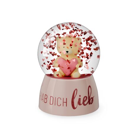 Glitzerkugel Liebe Wünsche "Hab Dich lieb" TEDDYBÄR