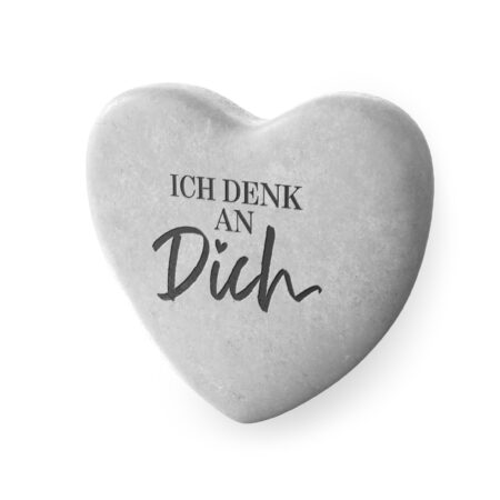 Steinherz aus Marmor "Ich denk an Dich"