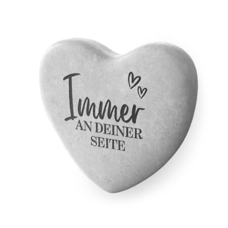 Steinherz aus Marmor "Immer an Deiner Seite"