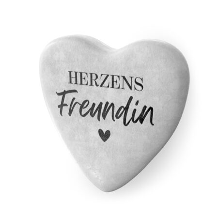 Steinherz aus Marmor "Herzensfreundin"
