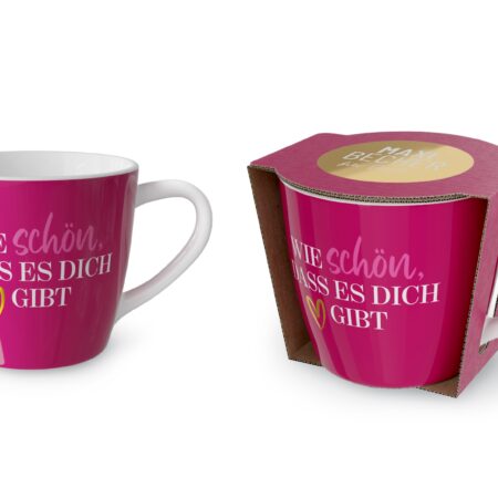 Maxibecher 400ml Auf uns Mädels "Wie schön, dass es Dich gibt"