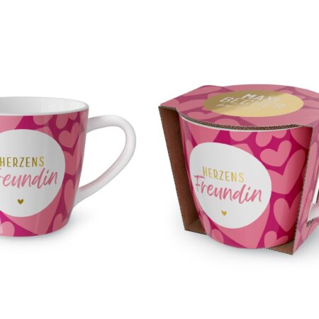 Maxibecher 400ml Auf uns Mädels "Herzensfreundin"