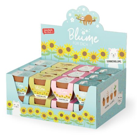 Blume im Topf Zoofreunde im Display MIX