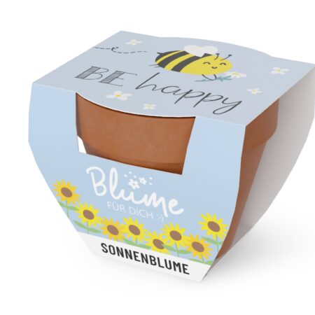 Blume im Topf Zoofreunde "Be Happy" (Biene)